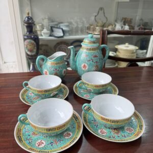 Juego de té porcelana oriental para 4 personas