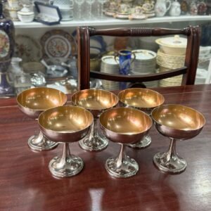 Juego de 6 copas metalicas alemanas