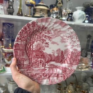 Plato inglés rosa de colección