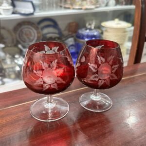 Par de copas de cognac rubi