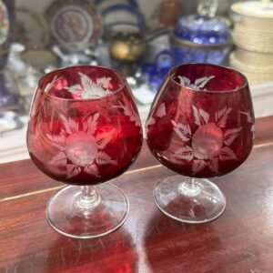 Par de copas de cognac rubi