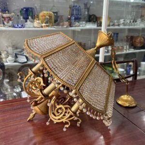 Araña de techo cristal de roca con bronce 7 luces