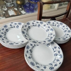 Juego de 6 platas hondos porcelana verbano