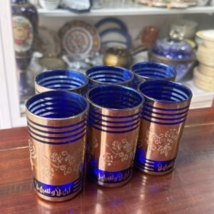 Juego de 6 vasos azules