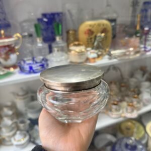 Cofre de cristal con tapa de plata 925