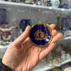 Plato petit azul cobalto con oro limoges