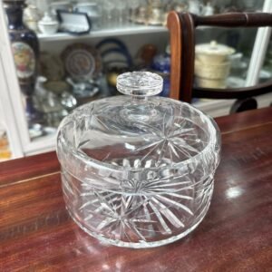 Bombonera o caramelera de cristal tallado