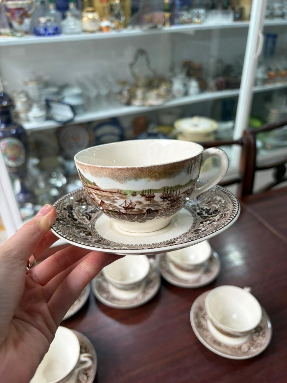 Juego de 6 dúos de té ingleses de colección johnson bros - Imagen 6