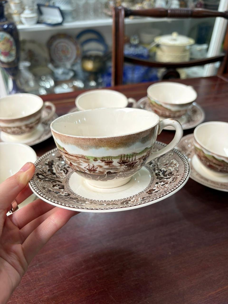 Juego de 6 dúos de té ingleses de colección johnson bros - Imagen 5