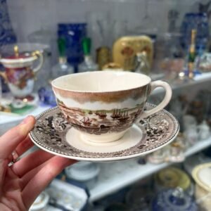 Juego de 6 dúos de té ingleses de colección johnson bros