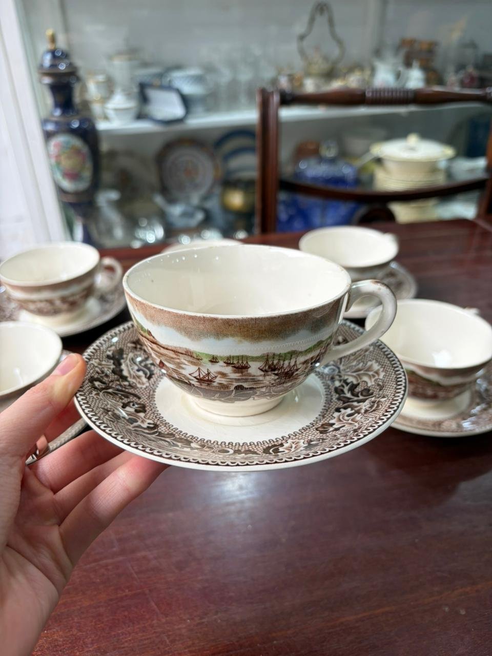 Juego de 6 dúos de té ingleses de colección johnson bros - Imagen 3