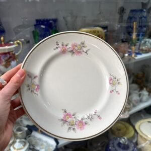 Juego de 12 platos de postre flor de durazno