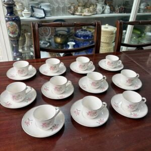 Juego de 11 dúos de café flor de durazno