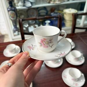 Juego de 11 dúos de café flor de durazno
