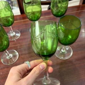 Juego de 6 copas verdes