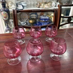 Juego de 6 copas rosas