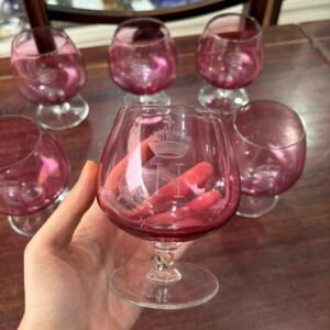 Juego de 6 copas rosas