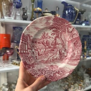 Plato inglés rosa de colección