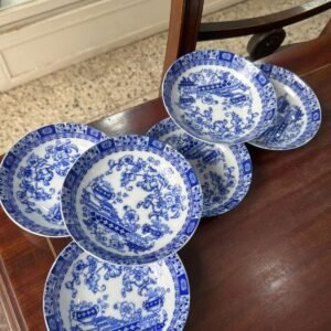 Juego de 6 compoteras porcelana tsuji old blue
