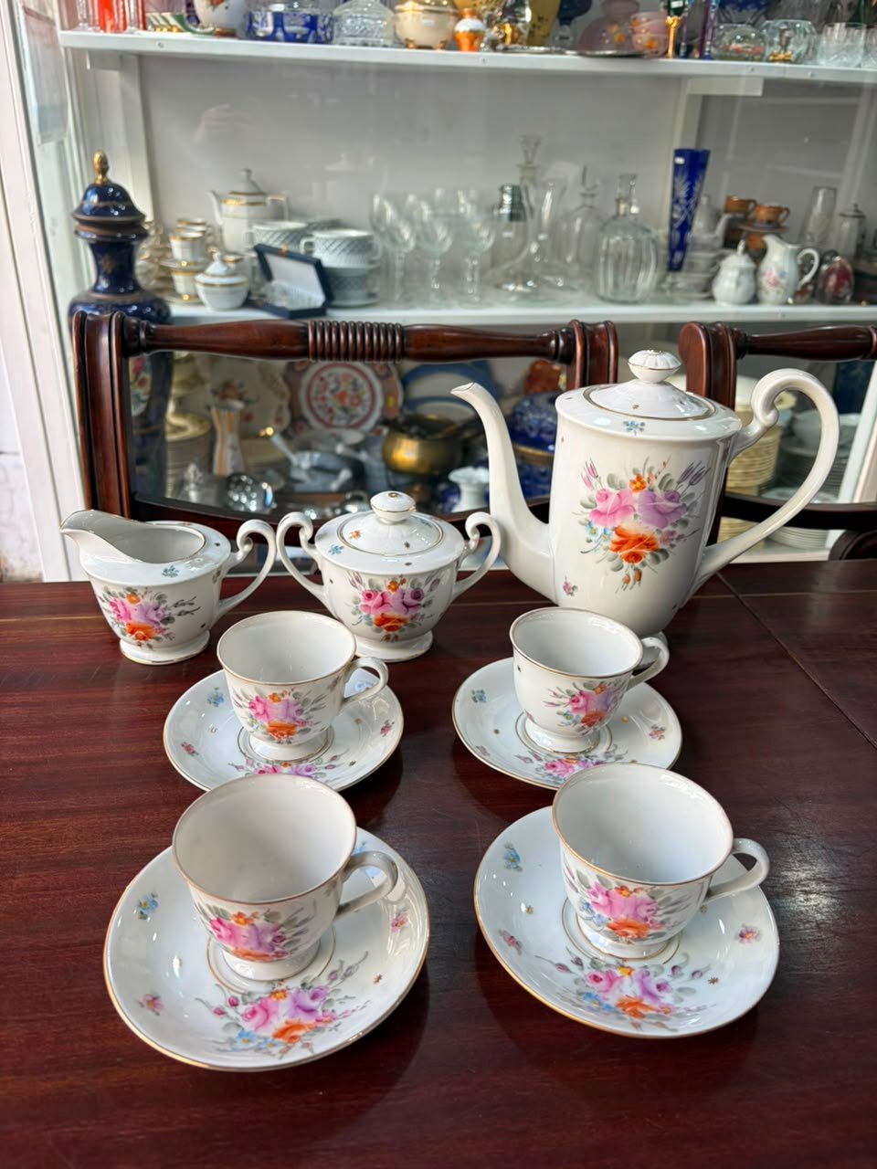 Juego de café porcelana tsuji pintado a mano - Imagen 6