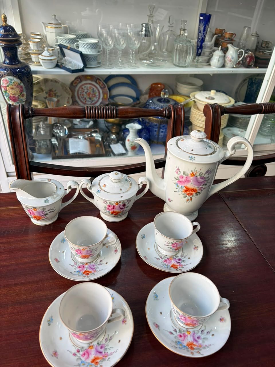 Juego de café porcelana tsuji pintado a mano - Imagen 7