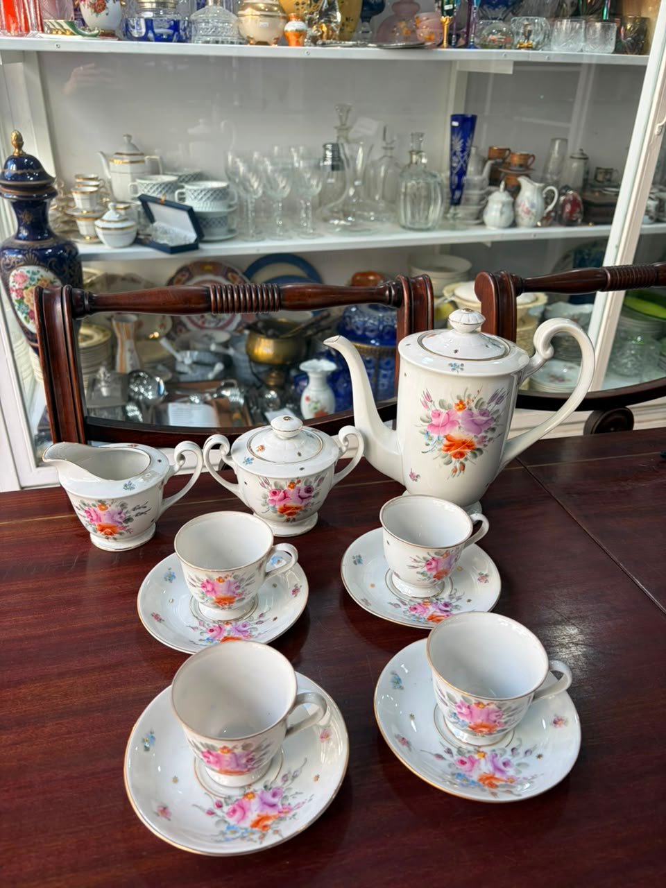 Juego de café porcelana tsuji pintado a mano - Imagen 4