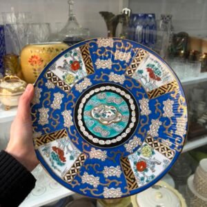 Plato porcelana tsuji pintado a mano con oro