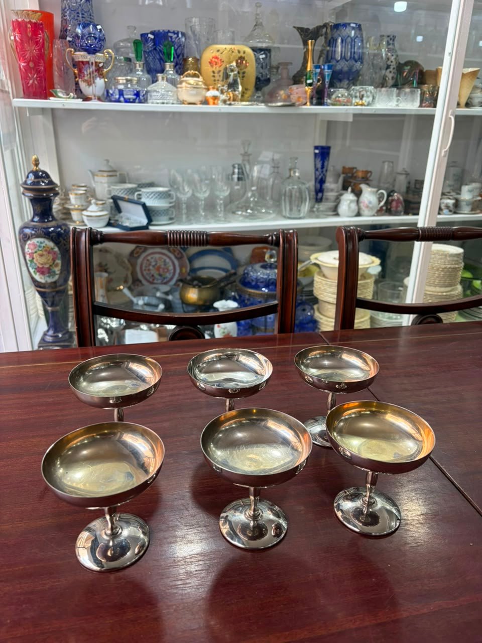 Juego de 6 copas para brindis o postre platería - Imagen 3