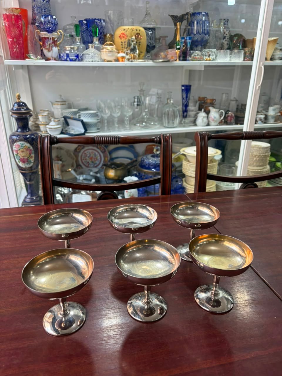 Juego de 6 copas para brindis o postre platería - Imagen 4