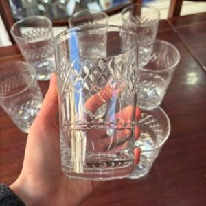 Juego de 8 vasos de cristal súper tallado