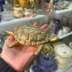 Tortuga cenicero de bronce