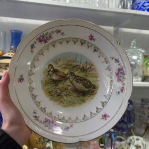 Plato hondo de porcelana checoslovaco