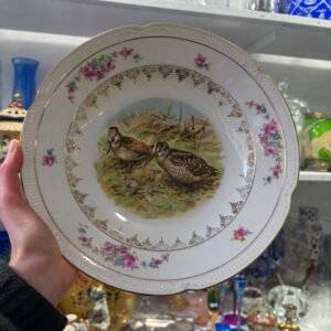 Plato hondo de porcelana checoslovaco