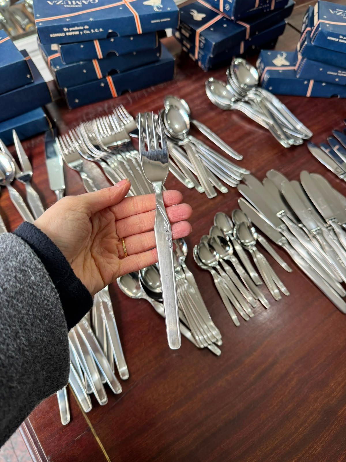 Juego de cubiertos GAMUZA completo para 12 personas - 101 PIEZAS - Imagen 17