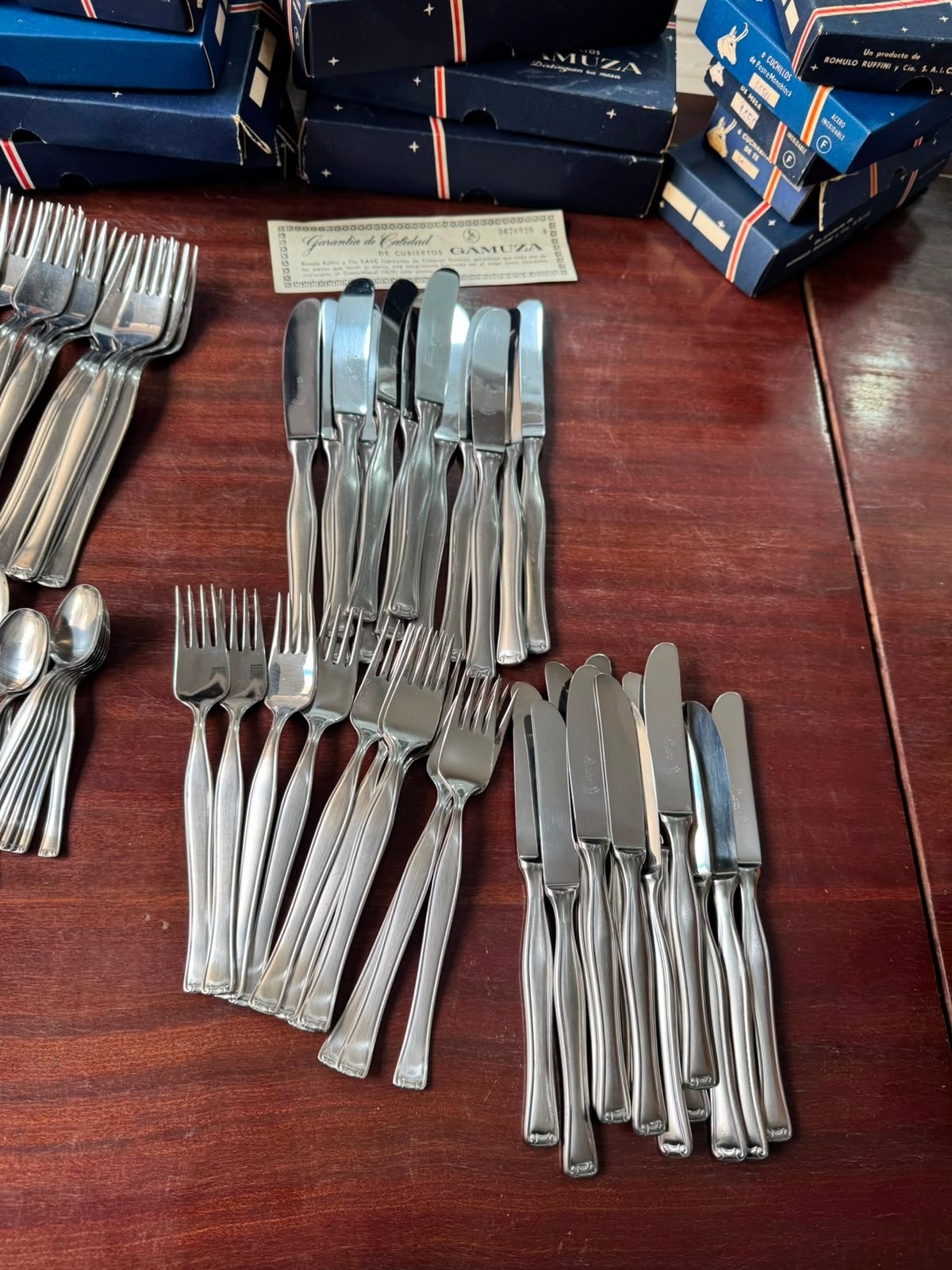 Jueo de cubiertos GAMUZA completo para 12 personas - 96 PIEZAS - Imagen 6