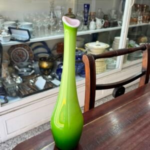 Florero de cristal de murano verde