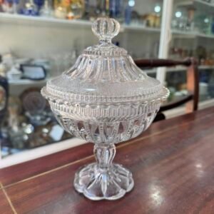 Caramelera de vidrio prensado antiguo