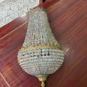Aplique de pared cristal de roca con bronce