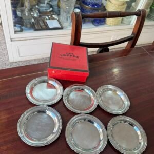 Juego de 6 posa vasos plata lappas