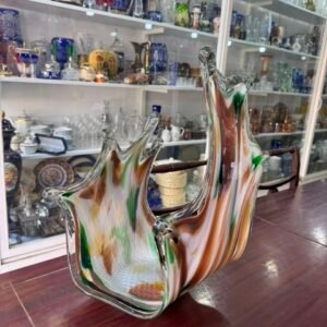Centro de mesa de cristal de murano italiano grande