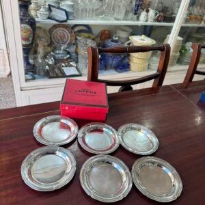 Juego de 6 posa vasos plata lappas
