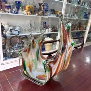 Centro de mesa de cristal de murano italiano grande
