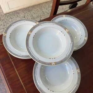 Juego de 10 platos hondos porcelana apto lavavajillas y microondas