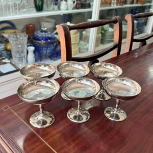 Juego de 6 copas para brindis o postre platería