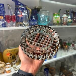 Exquisito cenicero de cristal súper tallado rubi