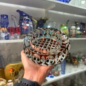 Exquisito cenicero de cristal súper tallado rubi