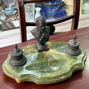 Escribano pasteur marmol con bronce
