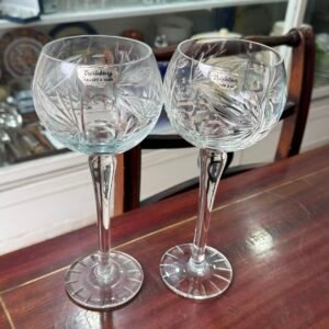Par de copones de cristal súper tallado