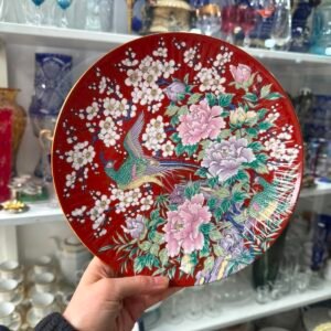 Plato porcelana tsuji pintado a mano con oro