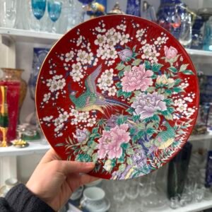 Plato porcelana tsuji pintado a mano con oro